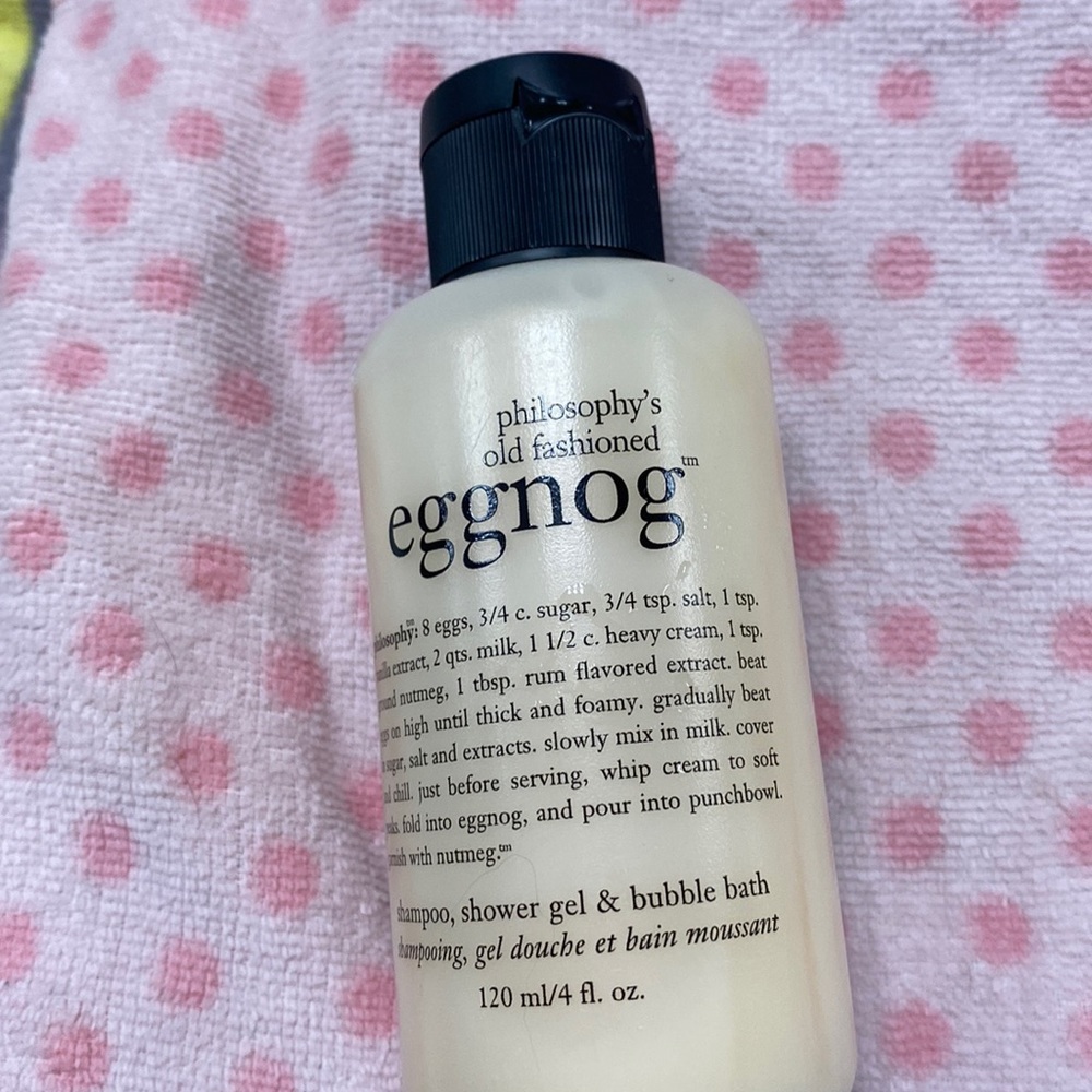 Eggnog Philosophy shampoo shower gel & bubble bath